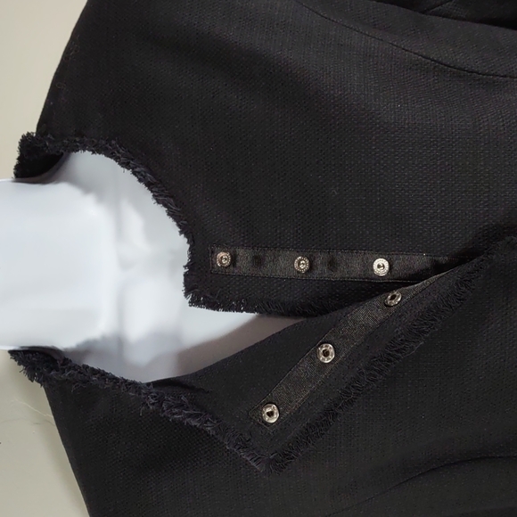 Monterey Bay Slub Woven Cotton Jacket w/Fringe Trim - Picture 5 of 10